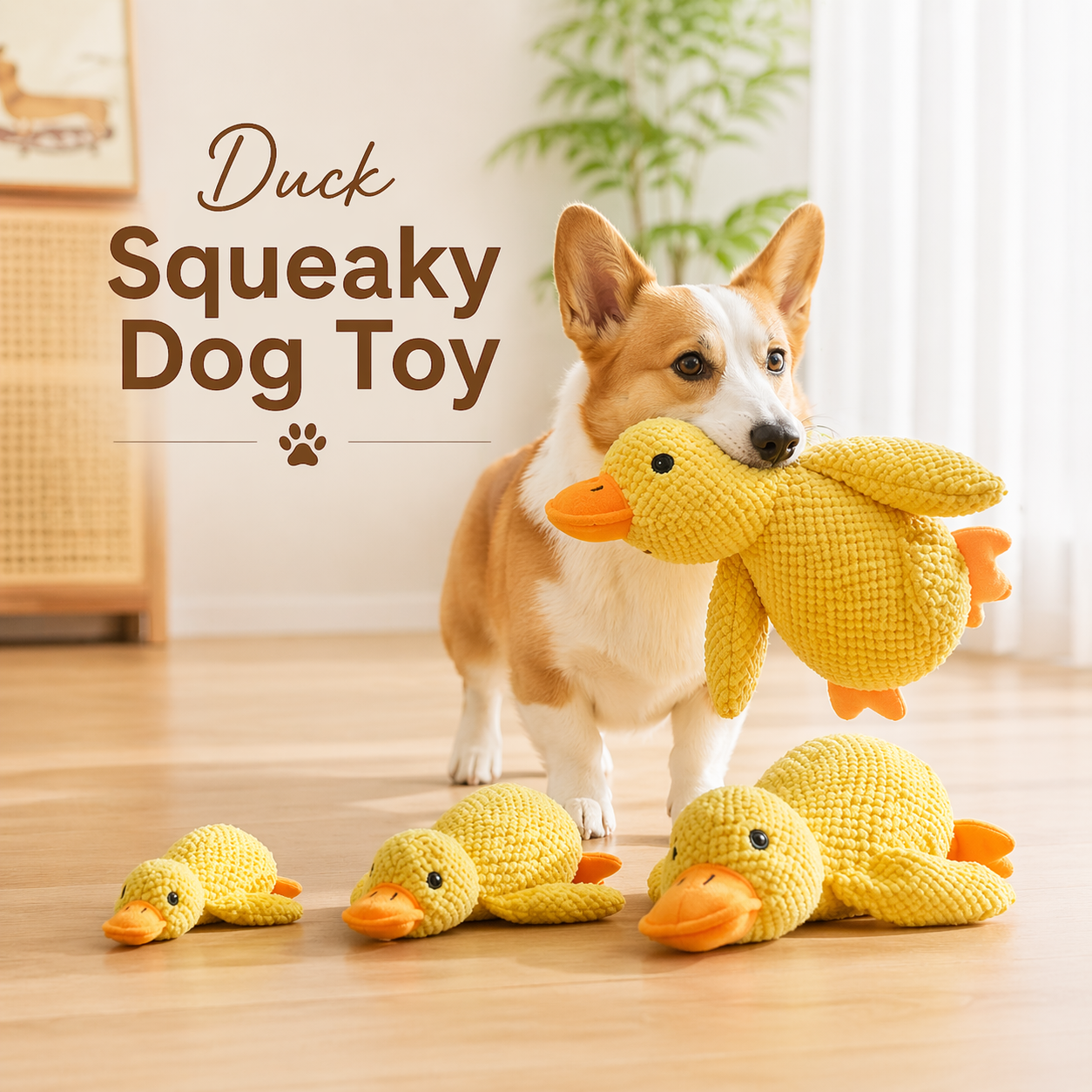 Duck Squeaky Dog Toy